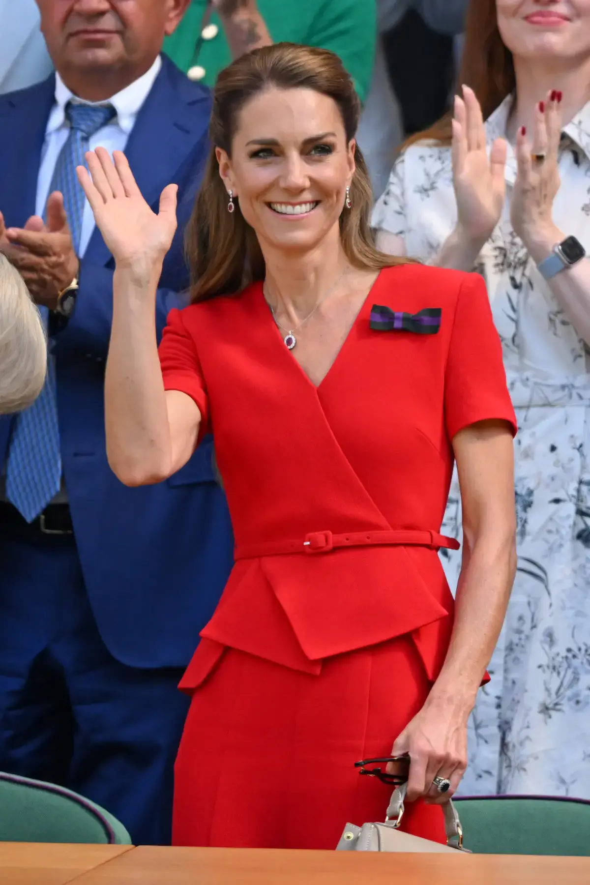 Prințesa Kate, apariție spectaculoasă în roșu la Wimbledon