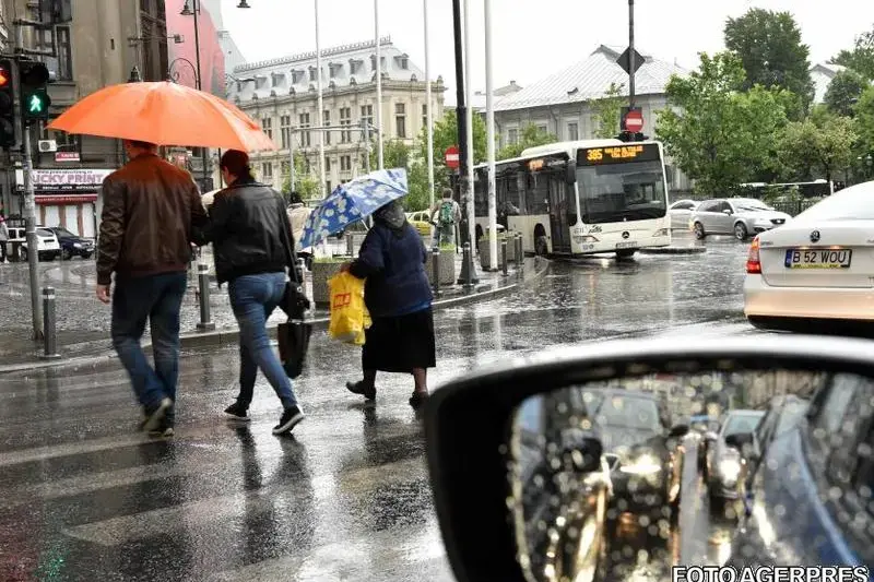 Cod galben de ploi și răcire bruscă: Ce ne așteaptă în București și restul țării?